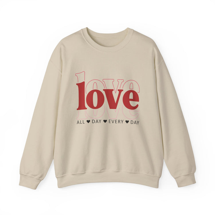 Valentines Day Love Love Love Heart Winter Unisez Sizing Sweatshirt