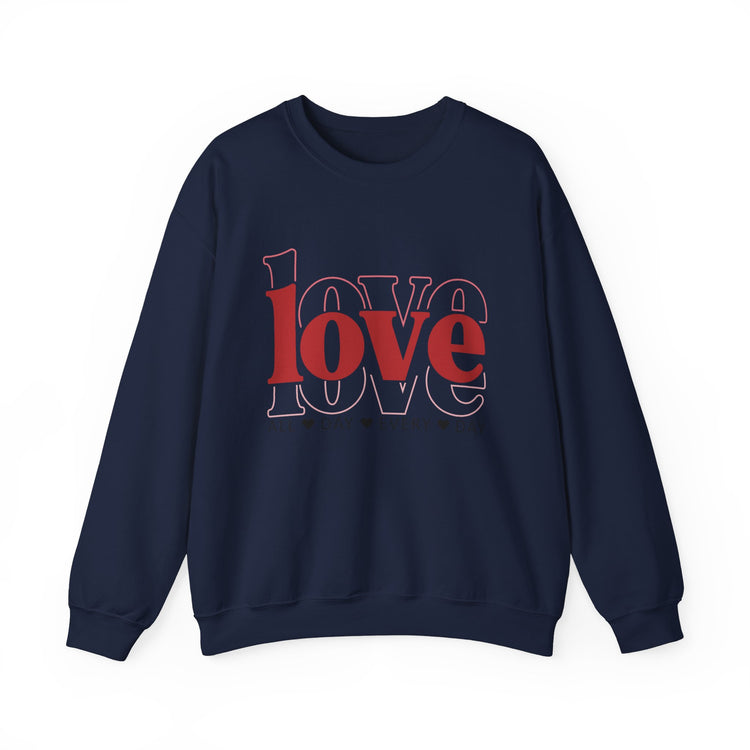 Valentines Day Love Love Love Heart Winter Unisez Sizing Sweatshirt